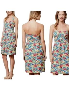 Anthropologie Girls From Savoy Garden Party Floral 4 Convert Halter Dress #5